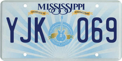 MS license plate YJK069