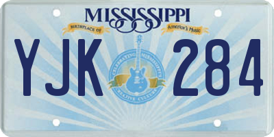 MS license plate YJK284