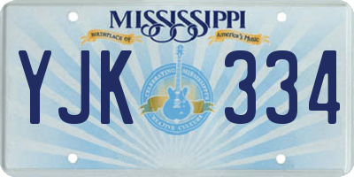 MS license plate YJK334
