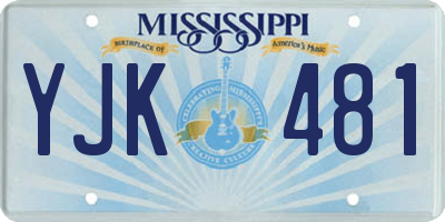 MS license plate YJK481