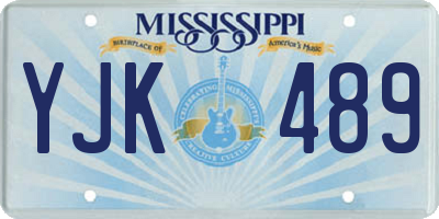 MS license plate YJK489