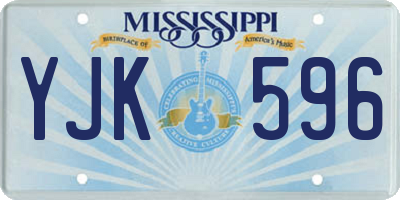 MS license plate YJK596