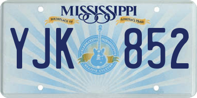 MS license plate YJK852