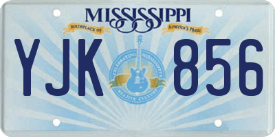 MS license plate YJK856
