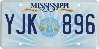 MS license plate YJK896