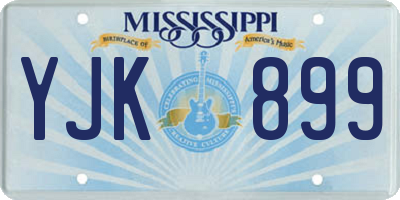 MS license plate YJK899