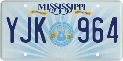 MS license plate YJK964