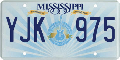 MS license plate YJK975