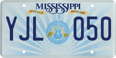 MS license plate YJL050