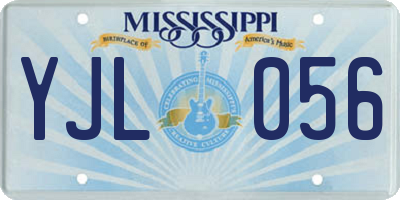 MS license plate YJL056