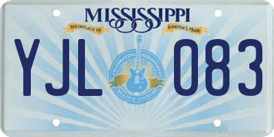 MS license plate YJL083