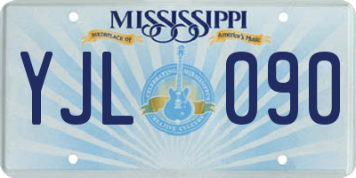 MS license plate YJL090