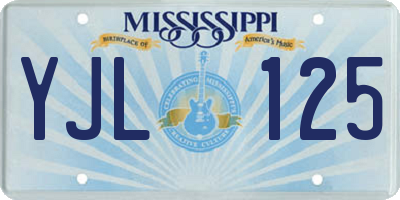 MS license plate YJL125
