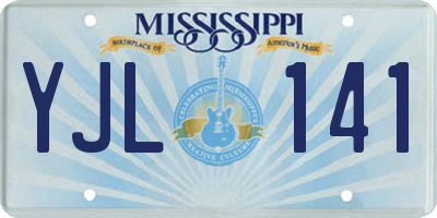 MS license plate YJL141