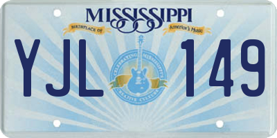 MS license plate YJL149