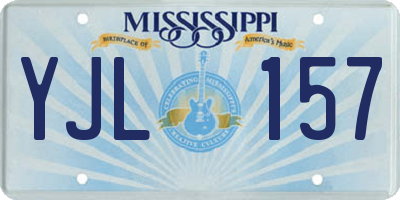 MS license plate YJL157