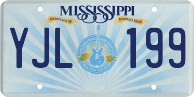 MS license plate YJL199