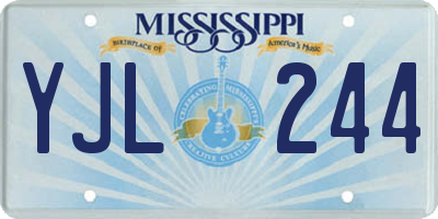 MS license plate YJL244
