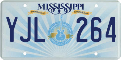 MS license plate YJL264
