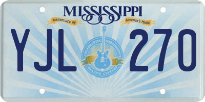 MS license plate YJL270
