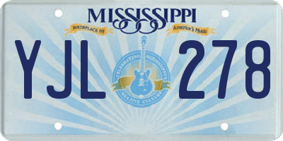 MS license plate YJL278