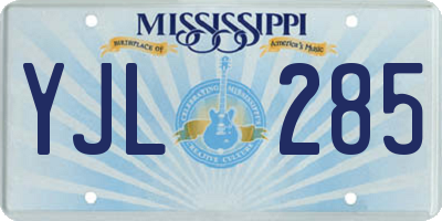 MS license plate YJL285