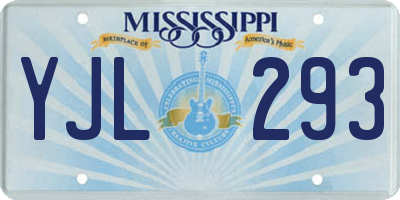 MS license plate YJL293
