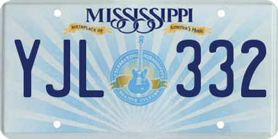 MS license plate YJL332