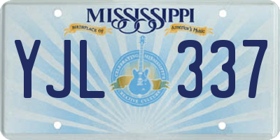 MS license plate YJL337