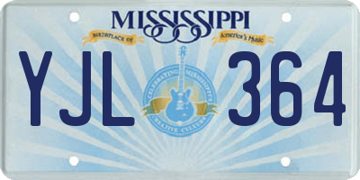 MS license plate YJL364