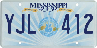 MS license plate YJL412