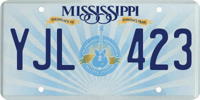 MS license plate YJL423