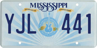 MS license plate YJL441