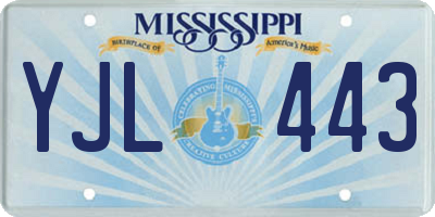 MS license plate YJL443
