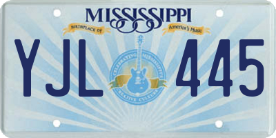 MS license plate YJL445