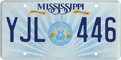 MS license plate YJL446