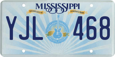 MS license plate YJL468