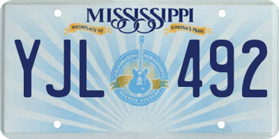 MS license plate YJL492