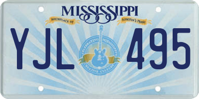 MS license plate YJL495