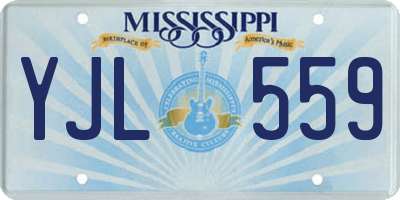 MS license plate YJL559