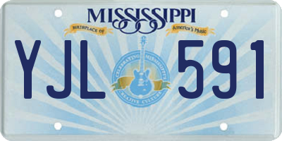 MS license plate YJL591