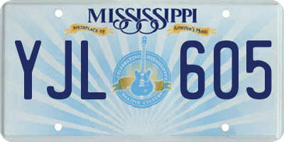 MS license plate YJL605