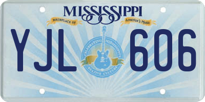 MS license plate YJL606