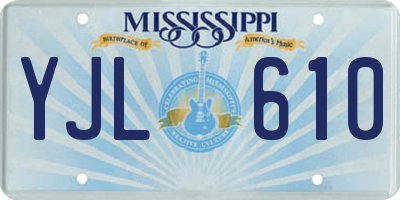 MS license plate YJL610