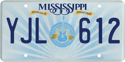 MS license plate YJL612
