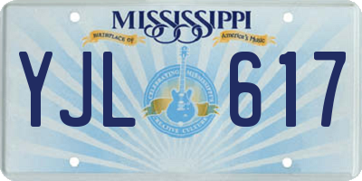 MS license plate YJL617