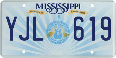 MS license plate YJL619