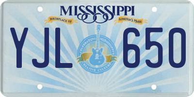 MS license plate YJL650
