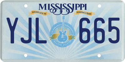 MS license plate YJL665