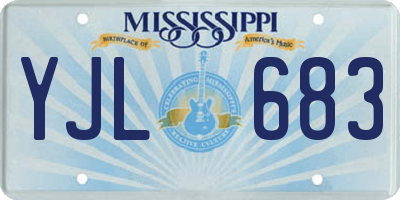 MS license plate YJL683
